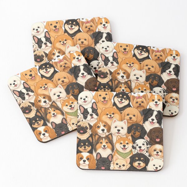 Item preview, Doggo Collage Cute Cartoon Dogs Pattern designed and sold by Petsthetic.