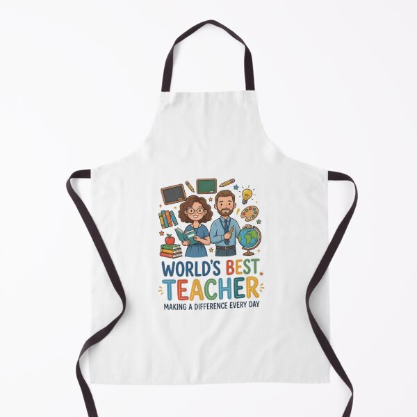 Item preview, Best Teacher Ever Artistic School Icons T_shirt designed and sold by happyshirt27.