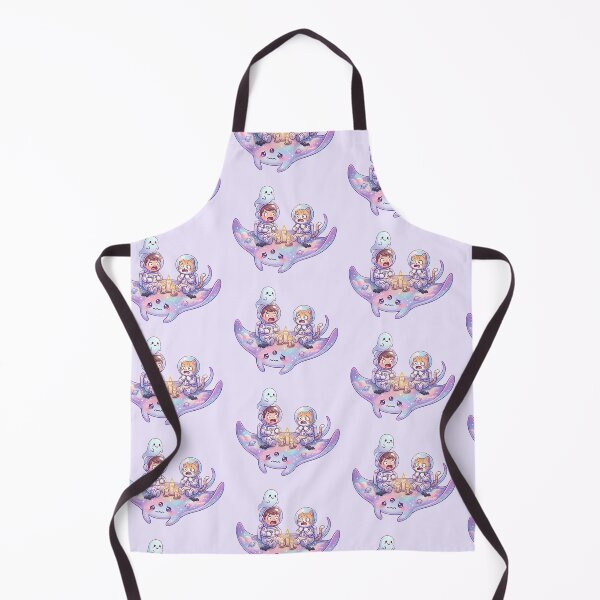Item preview, Cute Space Astronaut Cat and Halloween Ghost Kawaii Galaxy Scene with Cosmic Manta Ray designed and sold by MHArtSpace.