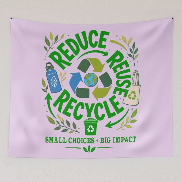 Item preview, REDUCE, REUSE AND RECYCLE DESIGN 3 designed and sold by DigitalandPhoto.
