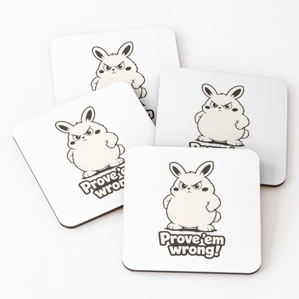 Item preview, Prove Them Wrong Bunny. Motivational Grumpy Rabbit. Underdog Success Quote Art.  designed and sold by MalisoStickers.