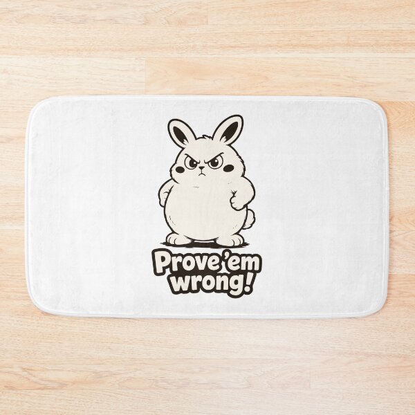 Item preview, Prove Them Wrong Bunny. Motivational Grumpy Rabbit. Underdog Success Quote Art.  designed and sold by MalisoStickers.
