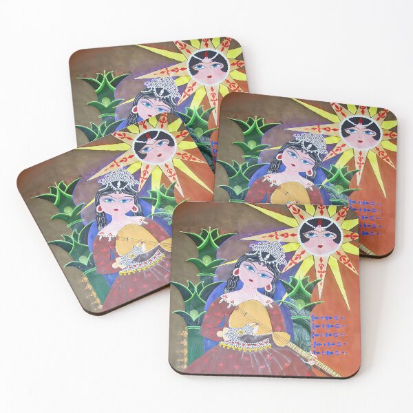 Item preview, Persian Lady Playing Lute under the Sun designed and sold by Tulip1358.