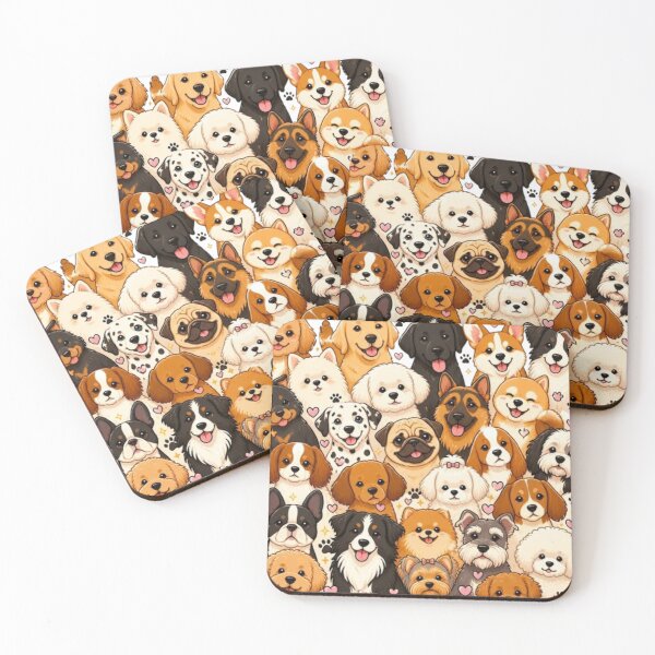 Item preview, Doggo Collage Cute Cartoon Dogs Pattern designed and sold by Petsthetic.