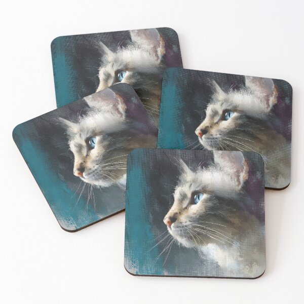 Item preview, Majestic Cat Portrait with Piercing Blue Eyes designed and sold by Paolo-Bandal.