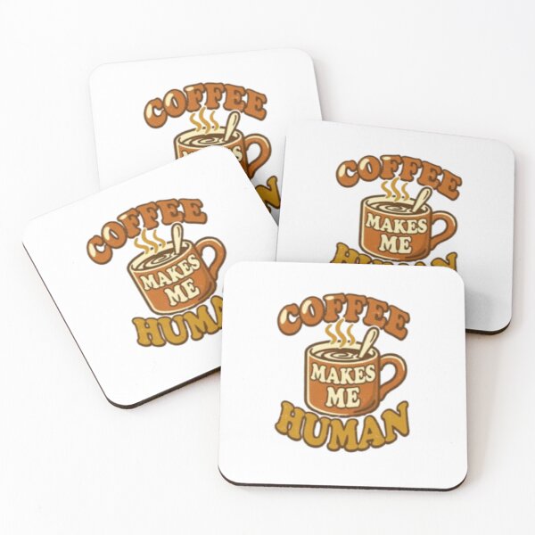 Item preview, Funny Coffee Makes Me Human Vintage Quote designed and sold by DesigneArt24.