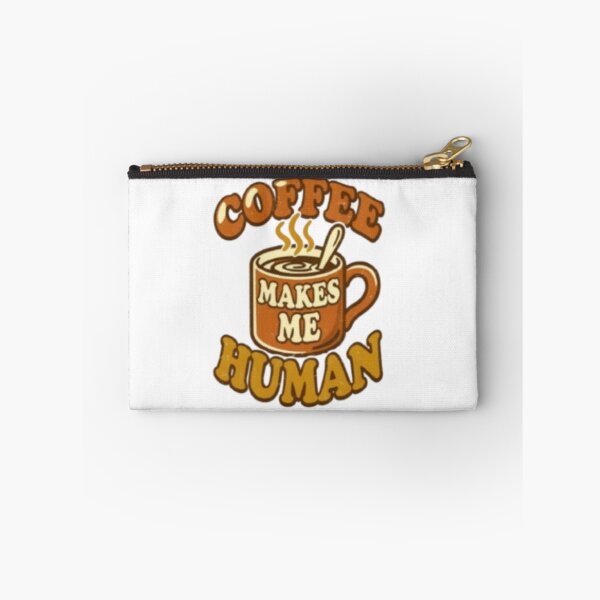 Aperçu de l'œuvre Funny Coffee Makes Me Human Vintage Quote créée et vendue par DesigneArt24.