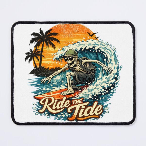 Item preview, Ride The Tide Skeleton Surfer designed and sold by MKDSN.