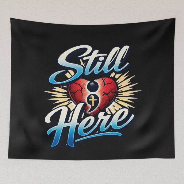 Item preview, Semicolon Heart Enduring Journey Design designed and sold by Tsugraf Designs.
