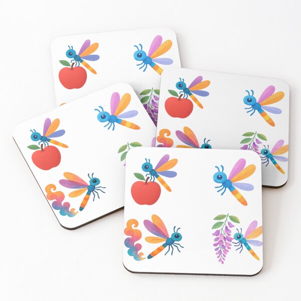 Item preview, Cute Watercolor Dragonfly Sticker Pack – 4 Colorful Kawaii Dragonfly Designs Set designed and sold by BeaMiciaDoodles.
