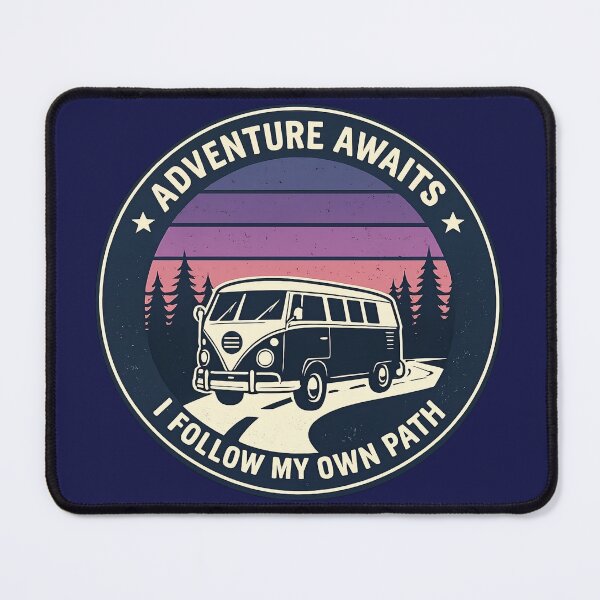Item preview, Adventure Awaits Retro Camper Van designed and sold by mantra-pop.