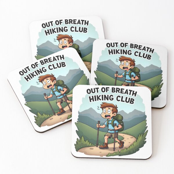 Item preview, Out of Breath Hiking Club Sticker - Funny Hiker Trail Humor Gift designed and sold by Vajid Designs .