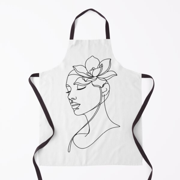 Item preview, Minimalist Line Art Woman with Hibiscus Flower Aesthetic designed and sold by DesigneArt24.