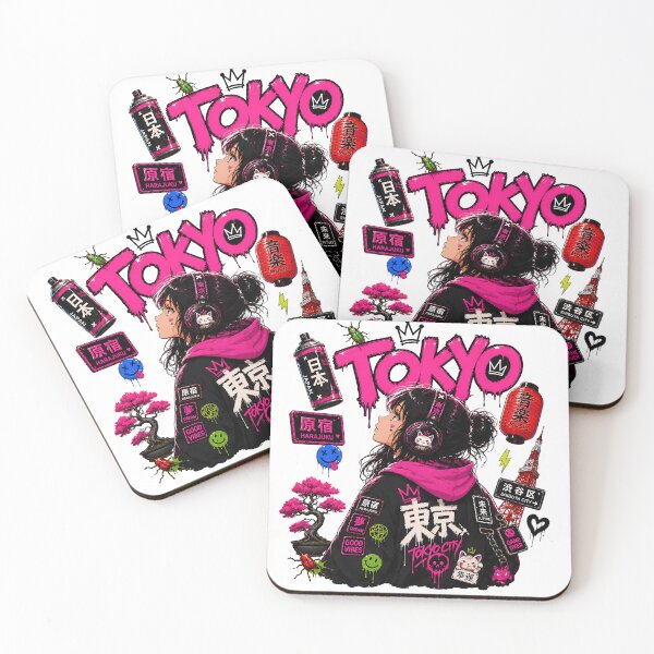 Item preview, Tokyo Harajuku Streetwear Girl – Neon Cyberpunk Anime Aesthetic designed and sold by Digital Culture Studio.