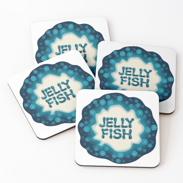 Item preview, Sand island and marine jellyfish in the water designed and sold by RizikCat.