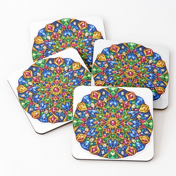 Item preview, Kaleidoscope Mandala — Neurodivergent Art — Creative Mind — Jewel Tones Sticker designed and sold by NeurOriginal.