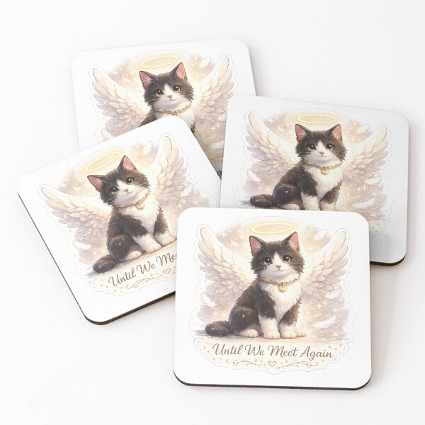 Item preview, Until We Meet Again Pet Memorial Sticker | Angel Cat Tribute designed and sold by RDcollections.