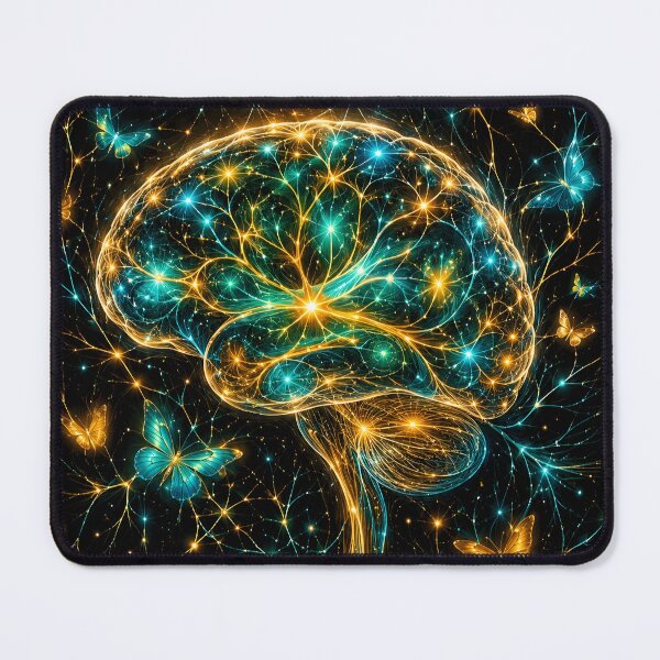 Item preview, Neural Brain Butterflies — Neurodivergent Art — Creative Mind — ADHD Brain Sticker designed and sold by NeurOriginal.