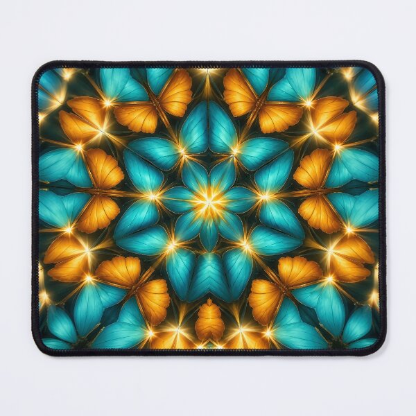 Item preview, Butterfly Kaleidoscope — Neurodivergent Art — Transformation — Teal Gold Sticker designed and sold by NeurOriginal.
