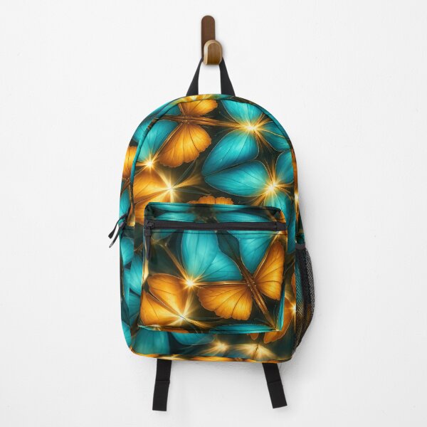 Item preview, Butterfly Kaleidoscope — Neurodivergent Art — Transformation — Teal Gold Sticker designed and sold by NeurOriginal.