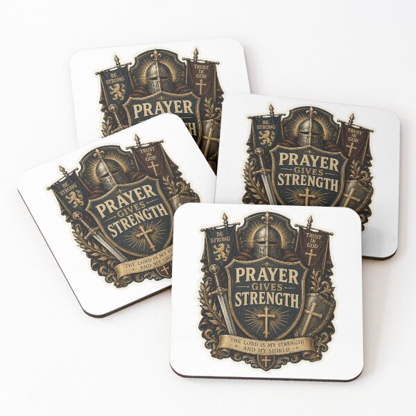 Item preview, Prayer Gives Strength Medieval Christian Sticker designed and sold by Airimo.