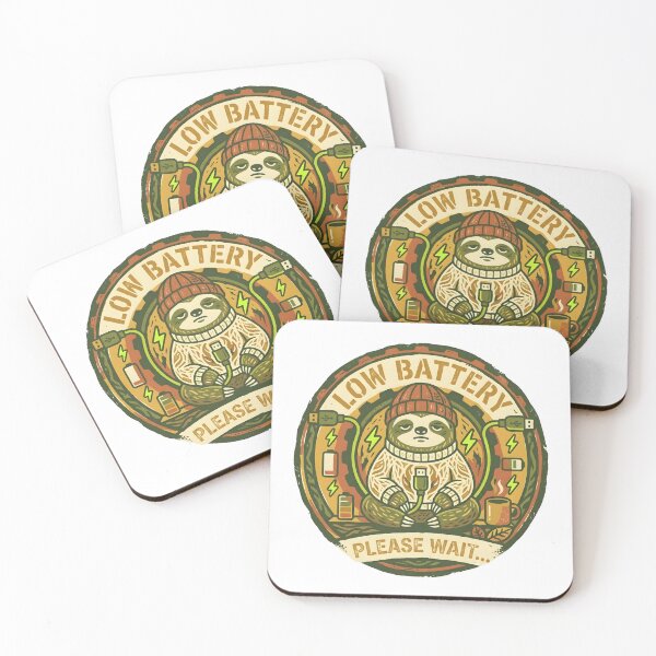 Item preview, Sleepy Sloth Shirt – Funny Coffee and Low Battery Humor Tee designed and sold by relso.