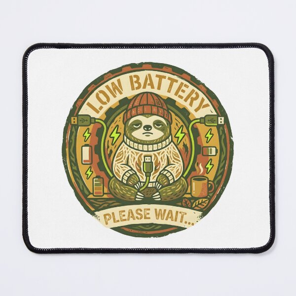 Item preview, Sleepy Sloth Shirt – Funny Coffee and Low Battery Humor Tee designed and sold by relso.