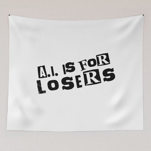 Item preview, A.I. is for losers_cutpaste punk font black text designed and sold by quinnhopp.