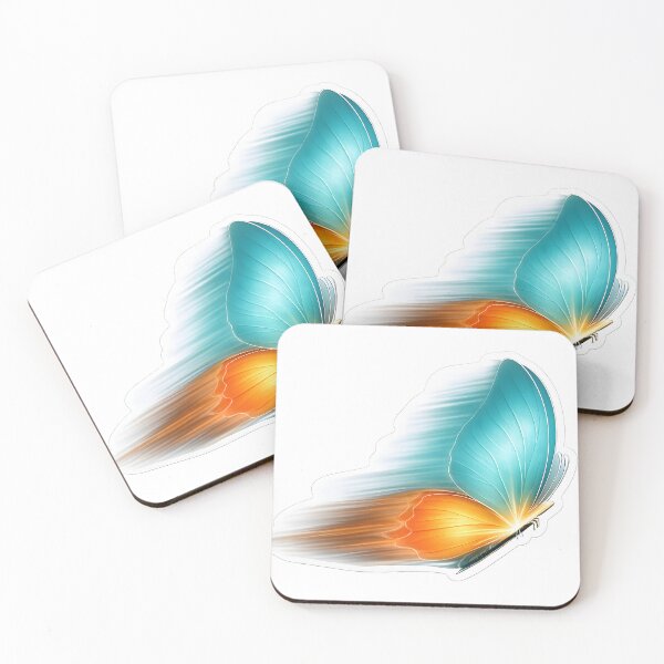 Item preview, Flash Butterfly — Neurodivergent Art — Transformation Sticker — Teal Gold Motion designed and sold by NeurOriginal.