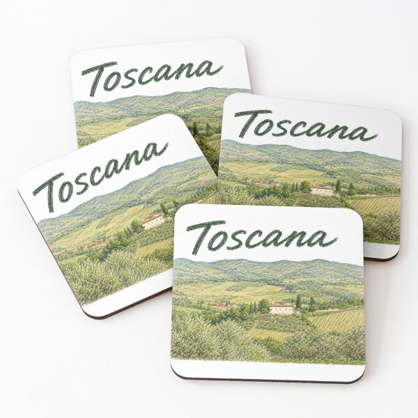 Item preview, Tuscan landscape in colored pencil style designed and sold by JOANNASKAH.