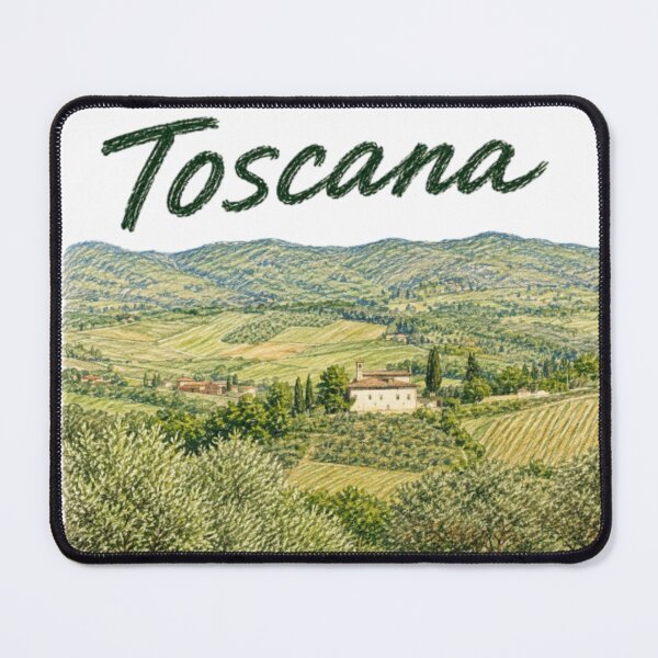 Item preview, Tuscan landscape in colored pencil style designed and sold by JOANNASKAH.