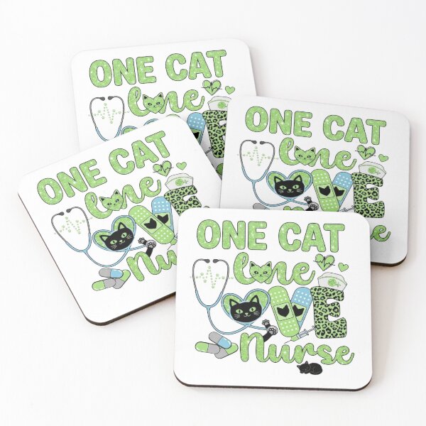 Item preview, One Cat One Nurse - Green Leopard Print Medical Art designed and sold by PeplumiArt.