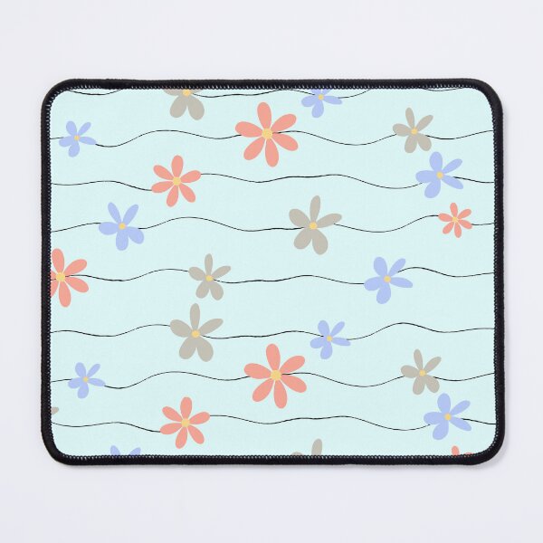 Item preview, Flower lines on blue 2 designed and sold by EnvyExpressions.