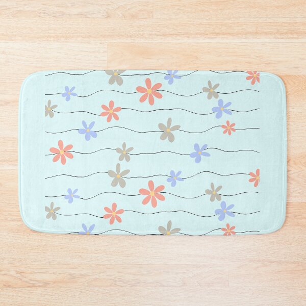 Item preview, Flower lines on blue 2 designed and sold by EnvyExpressions.