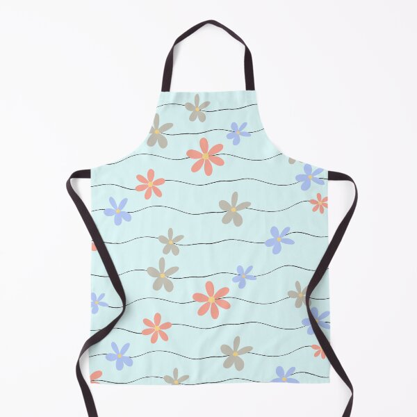Item preview, Flower lines on blue 2 designed and sold by EnvyExpressions.