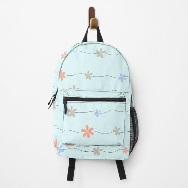 Item preview, Flower lines on blue designed and sold by EnvyExpressions.