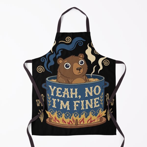 Item preview, The "Everything Is Fine" Andean Bear Social Anxiety Art designed and sold by QhapaqStore.
