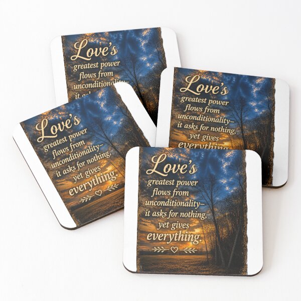 Item preview, Unconditional Love Sunset Wall Art – Inspirational Nature Quote Vintage Aesthetic Print designed and sold by EACS61 Nature Photography .