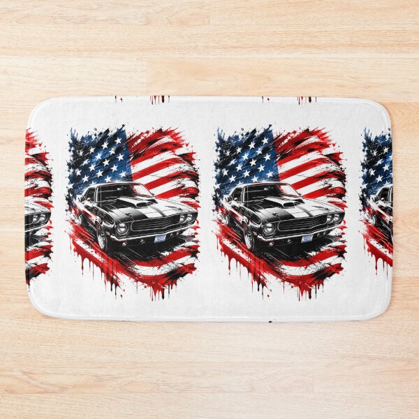Item preview, Puissance Muscle Car Américaine – Voiture Classique Vintage avec Drapeau USA designed and sold by allin14fun.