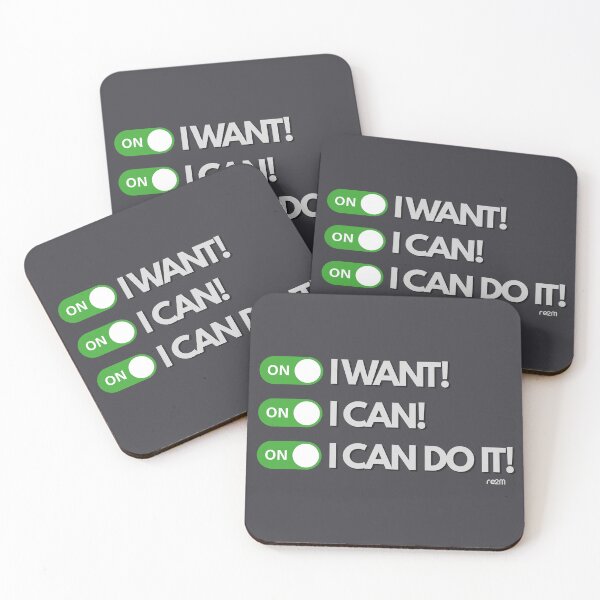 Item preview, Mindset Switched On: I Want, I Can, I Do - Motivational Tech Art designed and sold by re2m.