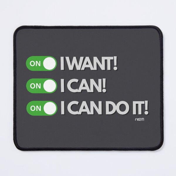 Item preview, Mindset Switched On: I Want, I Can, I Do - Motivational Tech Art designed and sold by re2m.