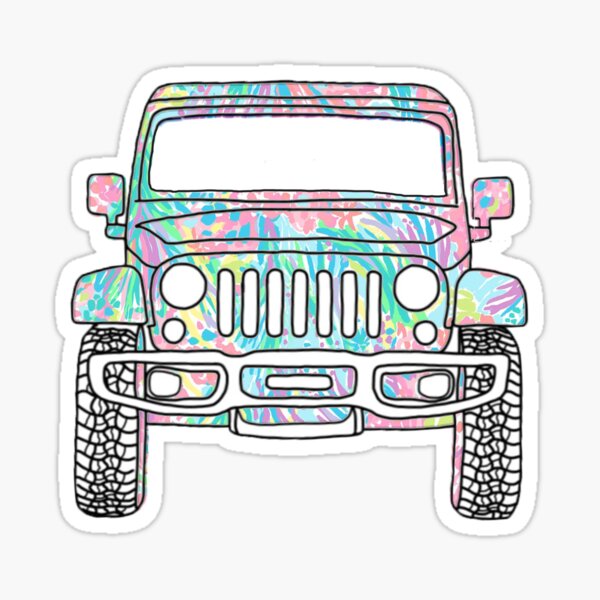 Lilly Jeep Sticker