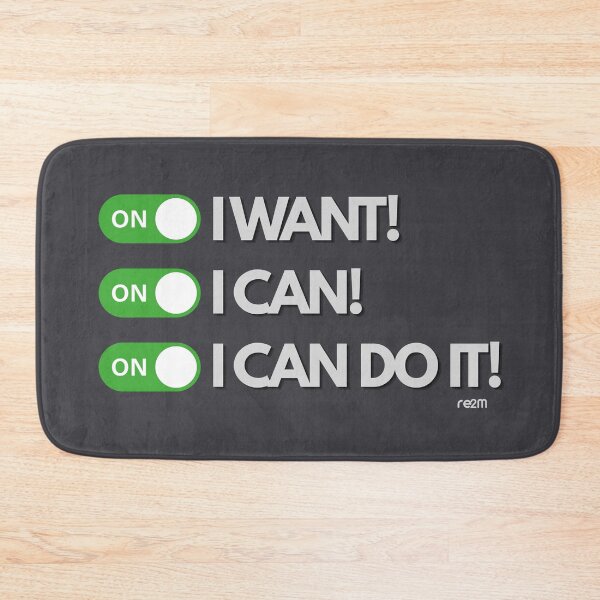 Item preview, Mindset Switched On: I Want, I Can, I Do - Motivational Tech Art designed and sold by re2m.
