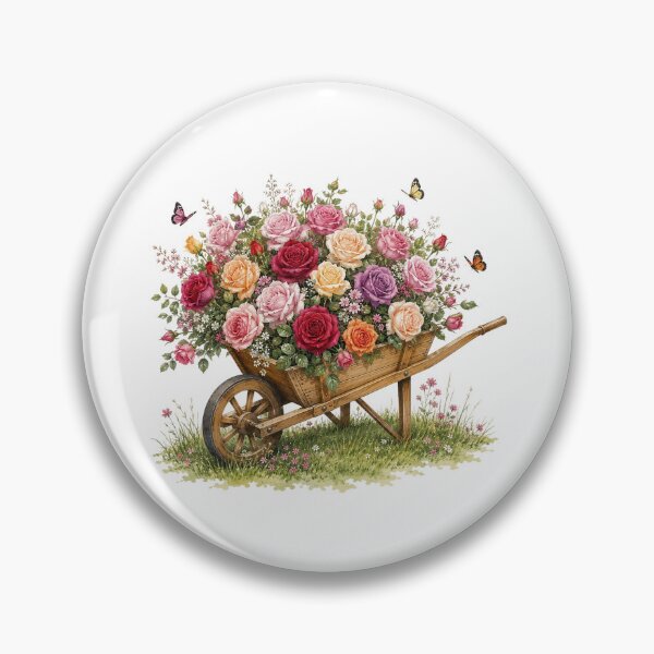 Item preview, Romantic Rose Wheelbarrow designed and sold by PetalGarden.