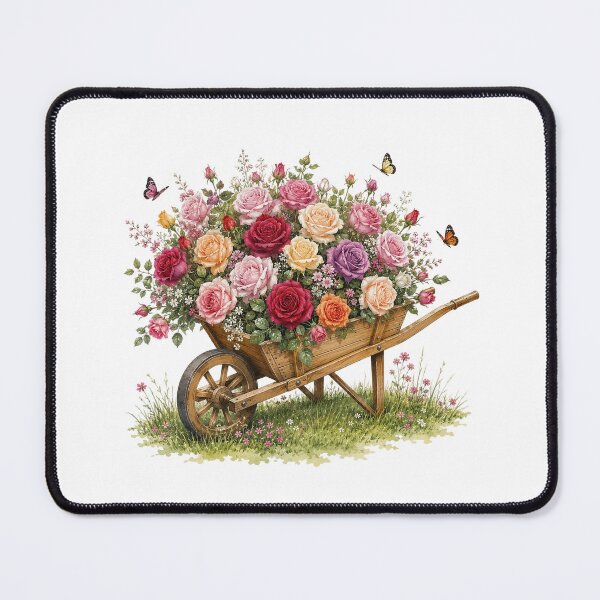 Item preview, Romantic Rose Wheelbarrow designed and sold by PetalGarden.