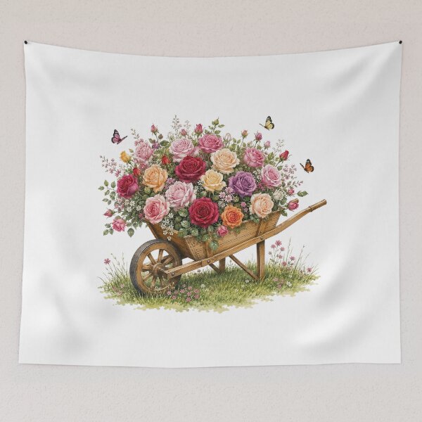 Item preview, Romantic Rose Wheelbarrow designed and sold by PetalGarden.