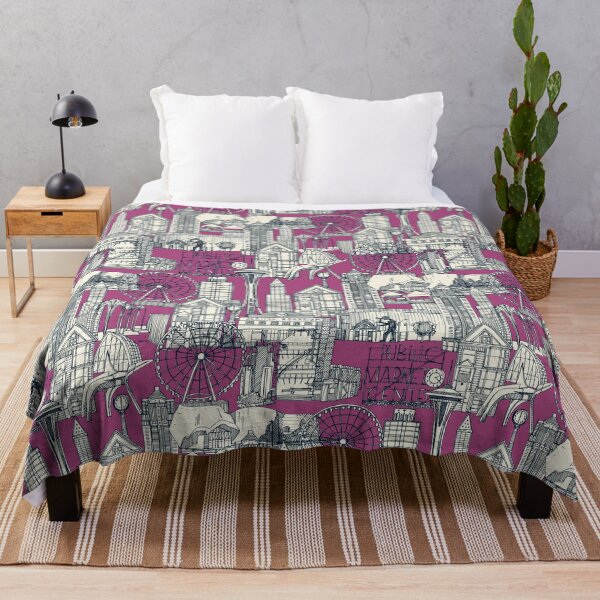 Item preview, Seattle toile indigo crush designed and sold by scrummy.
