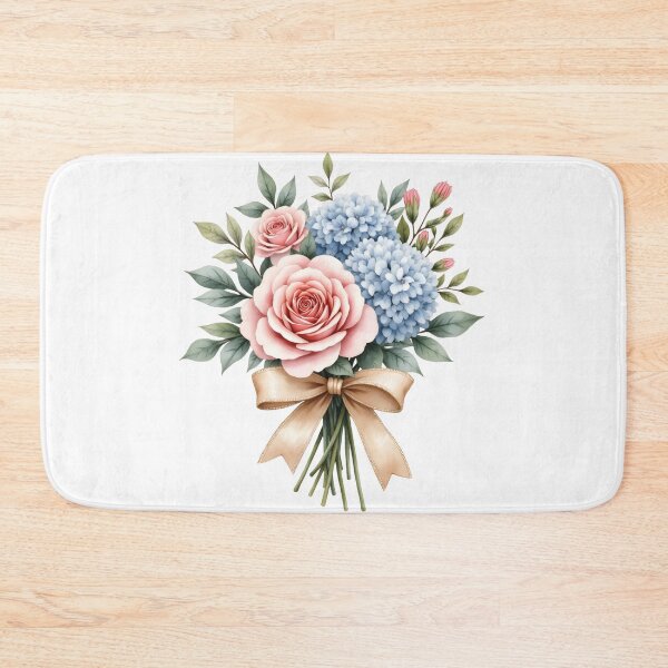 Item preview, Blue Hydrangea & Blush Rose Botanical Art – Tea‑Rose Studio  designed and sold by Shabby Script Archive | Digital Designer .
