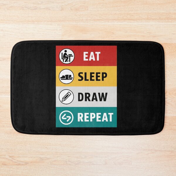 Item preview, Eat Sleep Draw Repeat designed and sold by SiarheiYur.