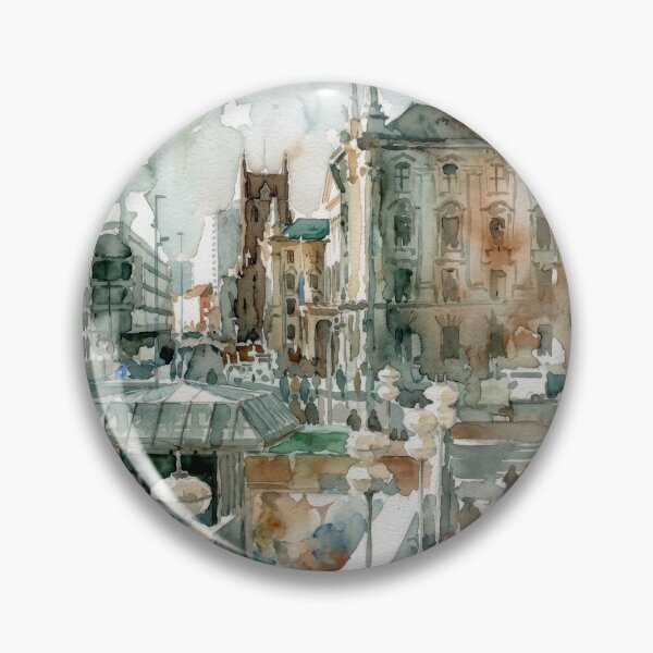Item preview, Munich Watercolor Street designed and sold by caracatita75.